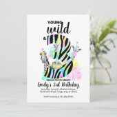 若い野生と3つの野生の3番目の誕生日の招待 招待状 (スタンド正面)