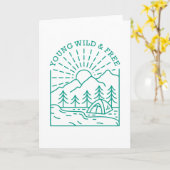 若い野生フリー カード (黄色い花)