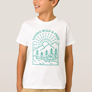 若い野生フリー Tシャツ