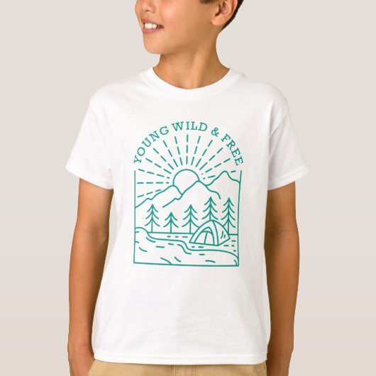 若い野生フリー Tシャツ (正面)
