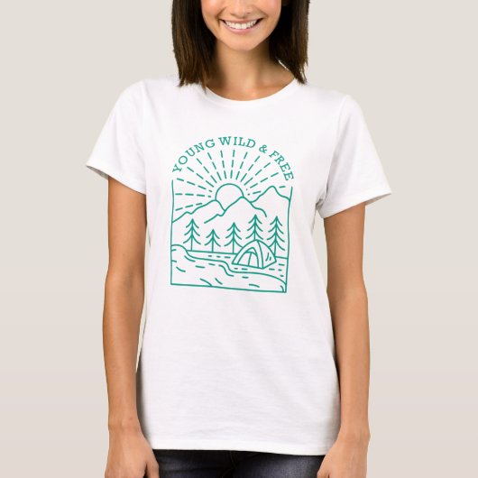 若い野生フリー Tシャツ (正面)