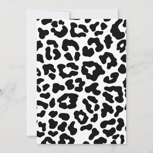 若い野生動物と3つのサファリ動物の3番目の誕生日 招待状 (裏面)