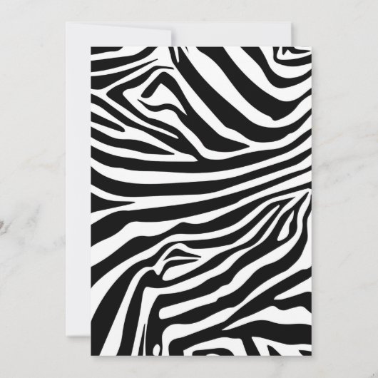 若い野生動物と3番目のサファリパーティー動物 招待状 (裏面)