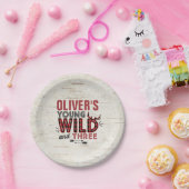 若い野生及び3紙皿の素朴な樵 ペーパープレート (パーティー)