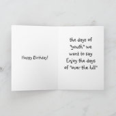 若い離れ日の誕生日 カード (内部)