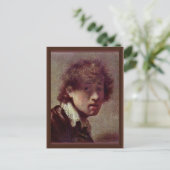 若い頃の自画像。レンブラント・ヴァン ポストカード (スタンド正面)