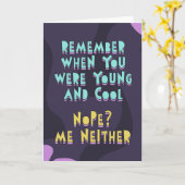 若い頃を覚えてるクールか？私も カード (黄色い花)