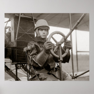 若い飛行士、1912年。ヴィンテージ写真 ポスター