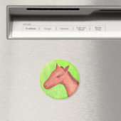若い馬、ポニー、水の色のマグネット マグネット (インサイチュ (食洗機))