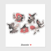 若い魔女のキャラクターステッカーセット シール (シート)