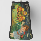 若い魔女の醸造:マジック祭壇のカボチャの男性 ゴルフヘッドカバー (回転90)