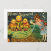 若い魔女の醸造:マジック祭壇のカボチャの男性 ポストカード (正面/裏面)