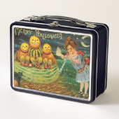 若い魔女の醸造:マジック祭壇のカボチャの男性 メタルランチボックス (正面)