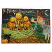 若い魔女の醸造:マジック祭壇のカボチャの男性 ラージペーパーバッグ (裏面)