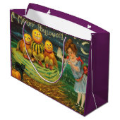 若い魔女の醸造:マジック祭壇のカボチャの男性 ラージペーパーバッグ (裏面アングル)