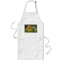 若い魔女の醸造：マジック祭壇のカボチャの男性 ロングエプロン