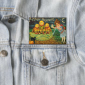 若い魔女の醸造：マジック祭壇のカボチャの男性 缶バッジ (インサイチュ)