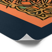 若い魔女は別室のアールヌーボースタイルを歩いて座った ポスター (角)