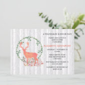 若い鹿がやってくる！ベイビーシャワー 招待状 (スタンド正面)