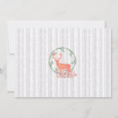 若い鹿がやってくる！ベイビーシャワー 招待状 (裏面)