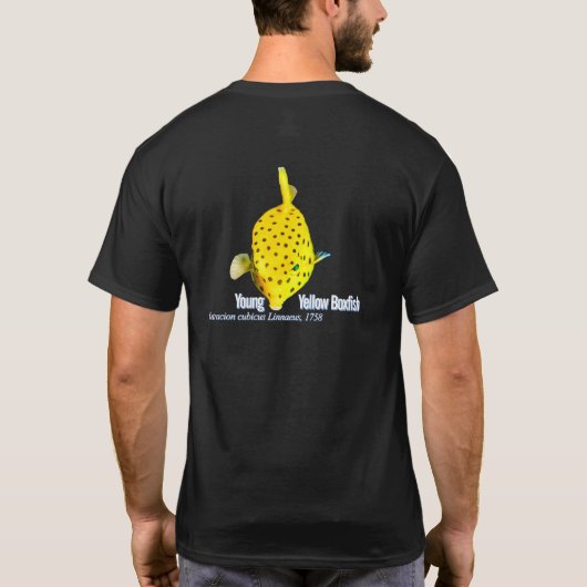 若い黄色のハコフグ Tシャツ (裏面)