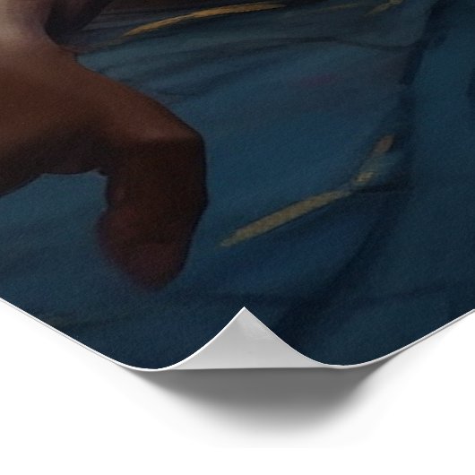 若い黒人のバレリーナの休息 ポスター (角)