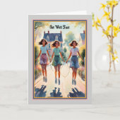 若い黒人の友人のために元気になる カード (黄色い花)