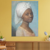 若い黒人の女性 キャンバスプリント (インサイチュ (リビング))