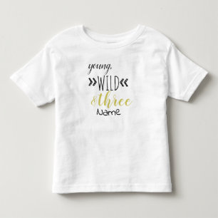 若い、野生の、三人の幼児用Tシャツ トドラーTシャツ