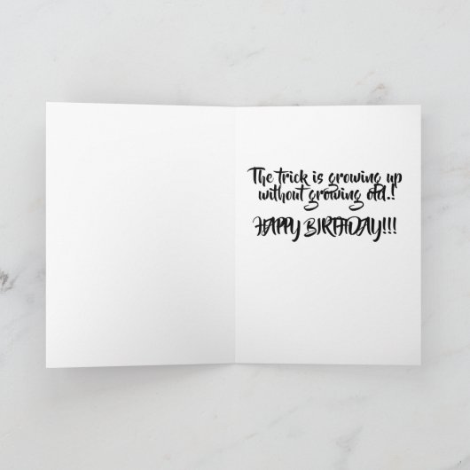 若いNo More誕生日 カード (内部)