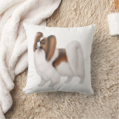 若いPapillon犬の枕 クッション (ブランケット)