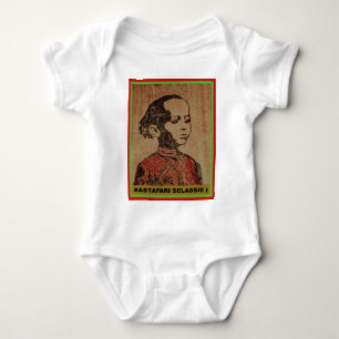 若いRas、若いHaile Selassie I、Jah Rastafari ベビーボディスーツ