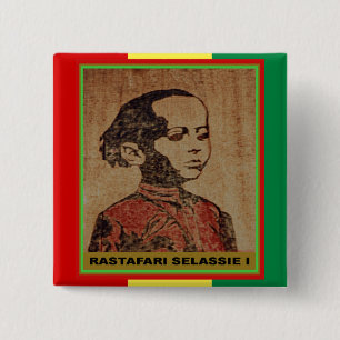 若いRas、若いHaile Selassie I、Jah Rastafari 缶バッジ