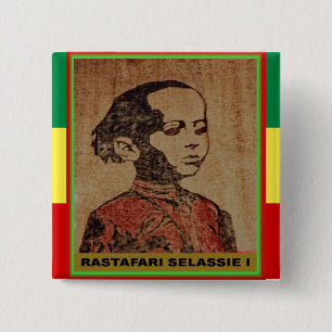 若いRas、若いHaile Selassie I、Jah Rastafari 缶バッジ
