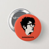 若いSandernista 缶バッジ (正面&裏面)
