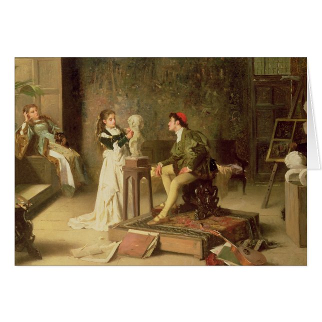 若いSculptress (キャンバスの油) (正面横)