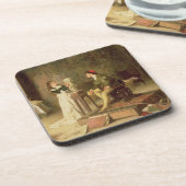 若いSculptress (キャンバスの油) コースター (左側)