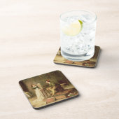 若いSculptress (キャンバスの油) コースター (右側)