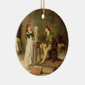 若いSculptress (キャンバスの油) セラミックオーナメント (右)