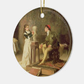 若いSculptress (キャンバスの油) セラミックオーナメント (左)