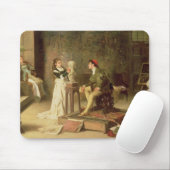 若いSculptress (キャンバスの油) マウスパッド (マウス)