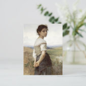 若いShepherdess -若い女の子 ポストカード (スタンド正面)