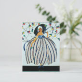 若お洒落い女の子/美しいファッション ポストカード (スタンド正面)