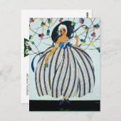 若お洒落い女の子/美しいファッション ポストカード (正面/裏面)