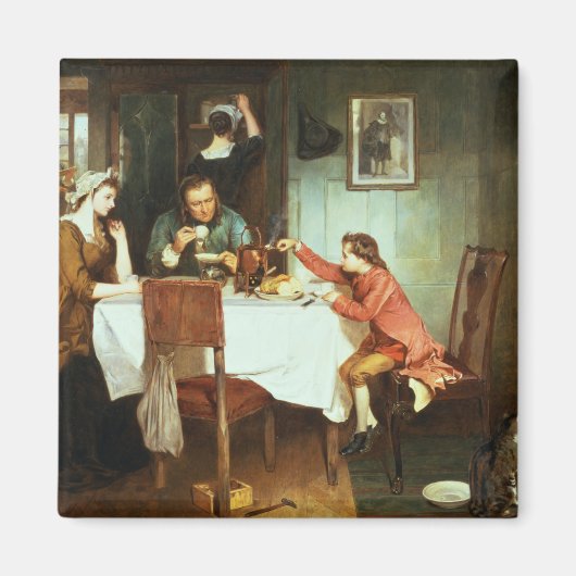 若きジェームス遊ワットは蒸気で マグネット (正面)