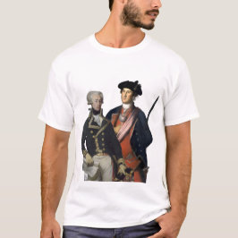 若きジョージ・ワシントンとラファイエット Tシャツ