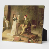 若き彫刻家(油) フォトプラーク (側面)