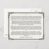 若き男たちへの感動の詩 = IF ポストカード (正面/裏面)