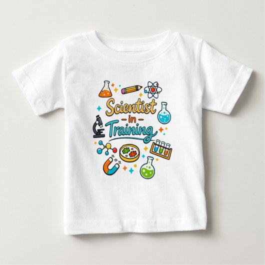 若き科学者の卵さんへの招待 ベビーTシャツ (正面)