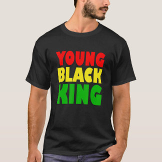 若き黒人の王 アフロアメリカン ブラックヘリテージ アフロ Tシャツ